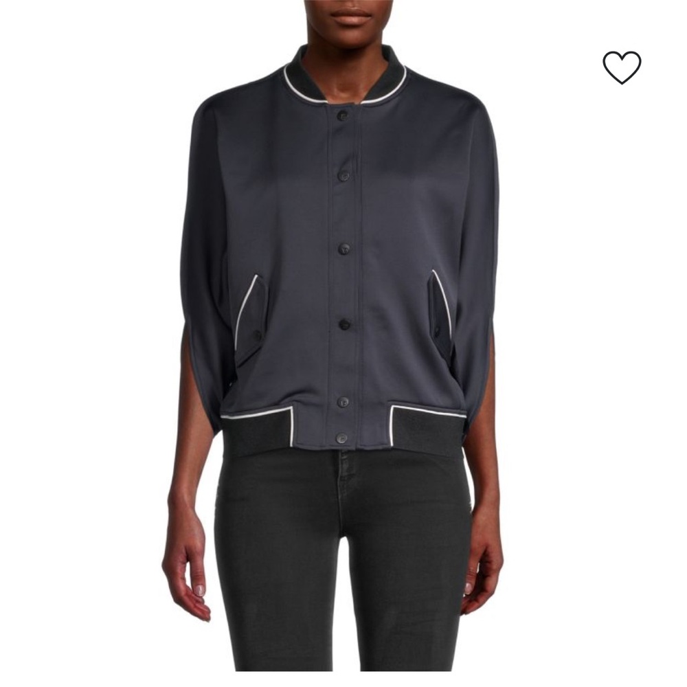 Blanc Noir Charcoal Bomber Jacket